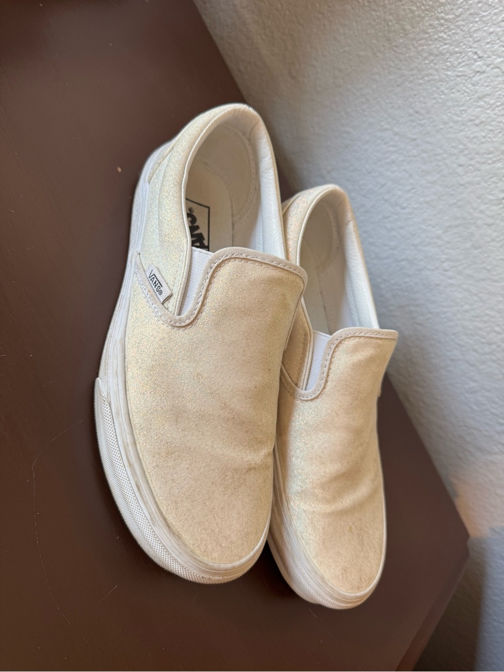 Vans - White & Sparkly